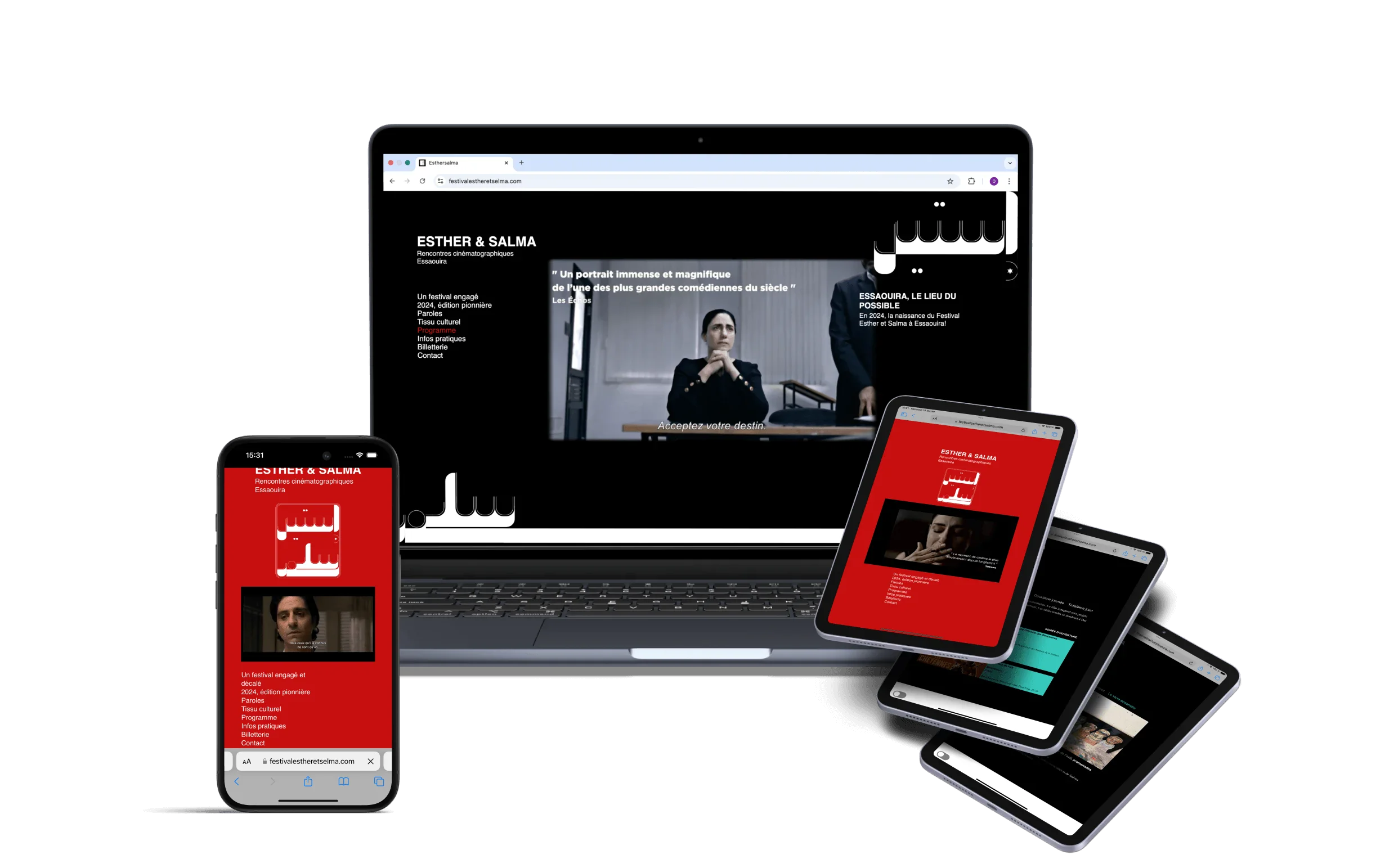 Mock up site internet Esther et Salma