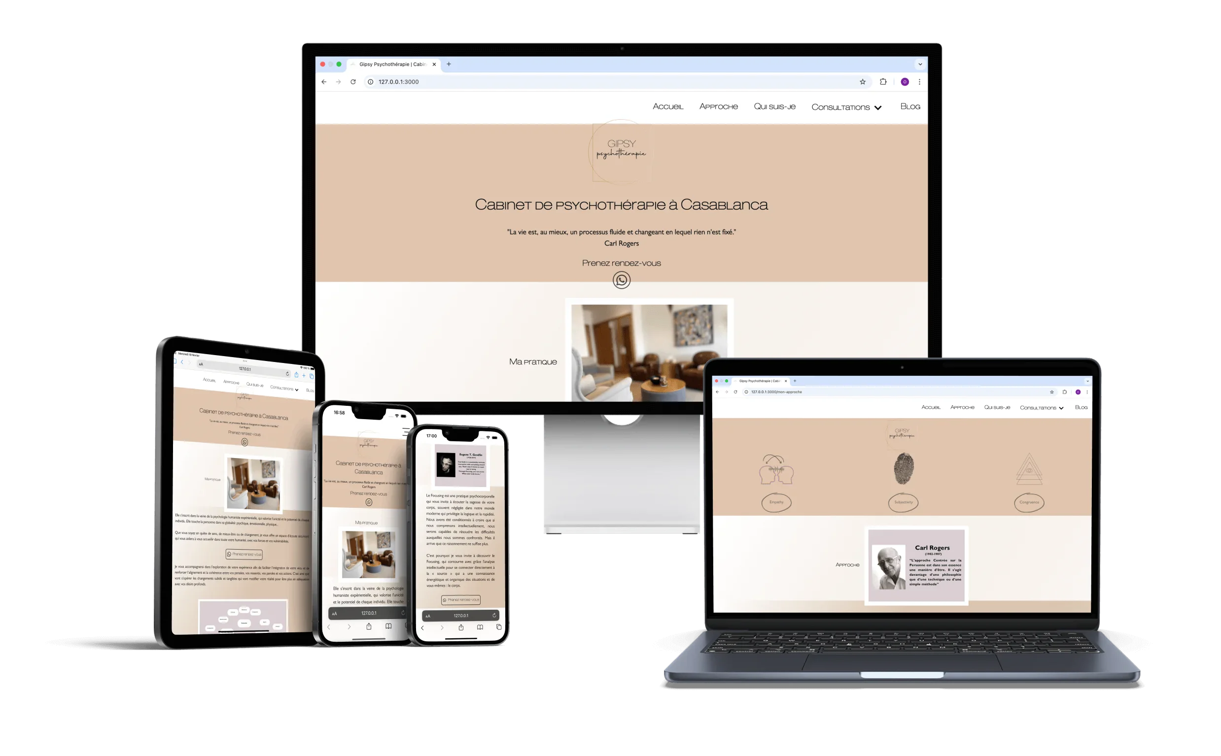 Mock up site internet Gipsy