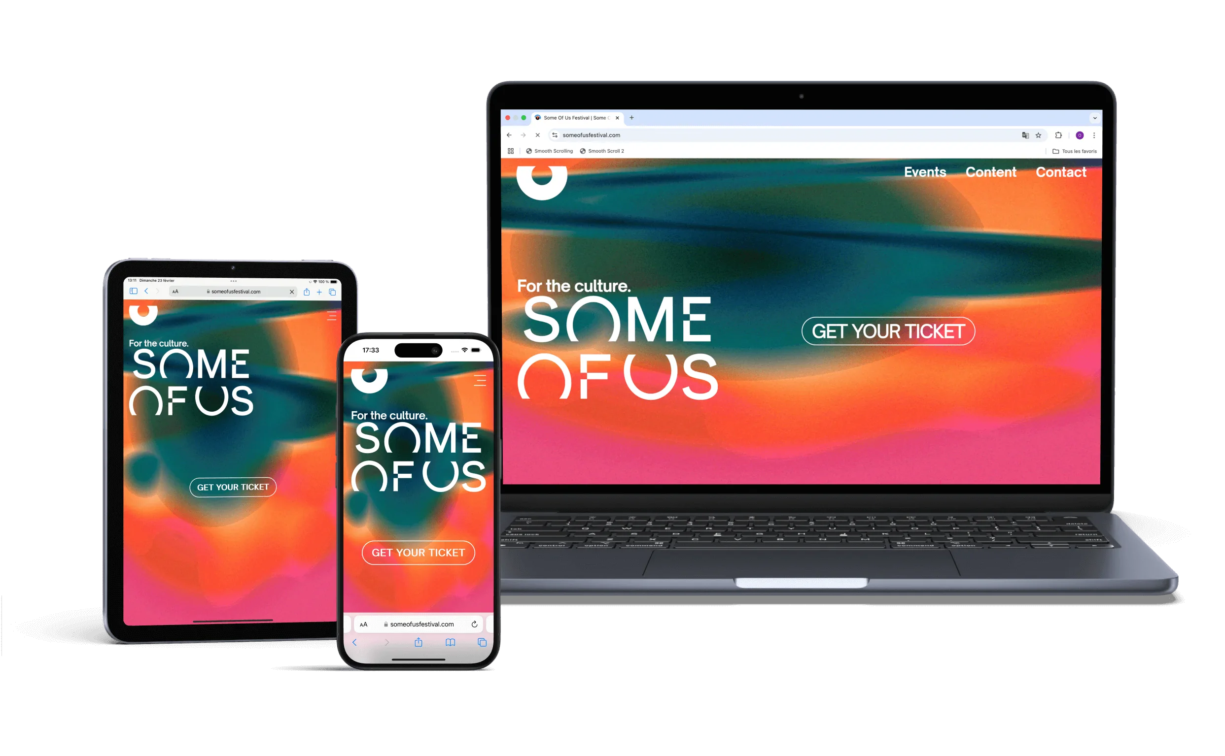 Mock up site internet Some of Us festival